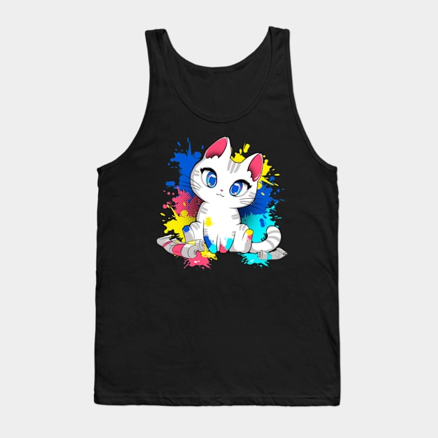 Painter Kitty Tank Top by Scud"